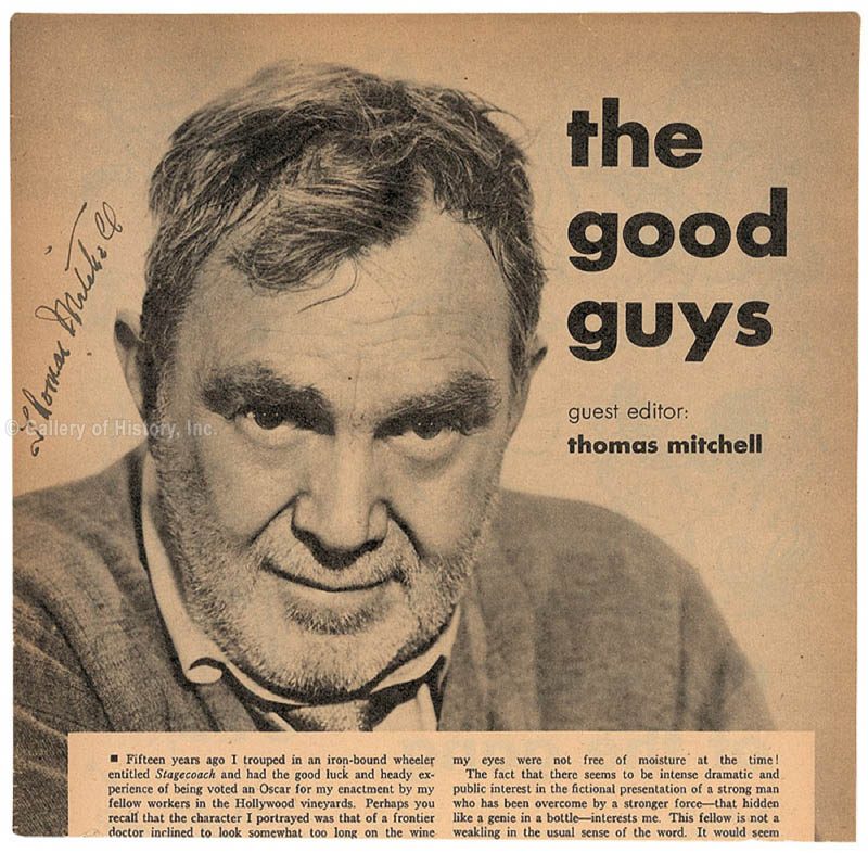 The Academy — “Stagecoach” Academy Award winner Thomas Mitchell